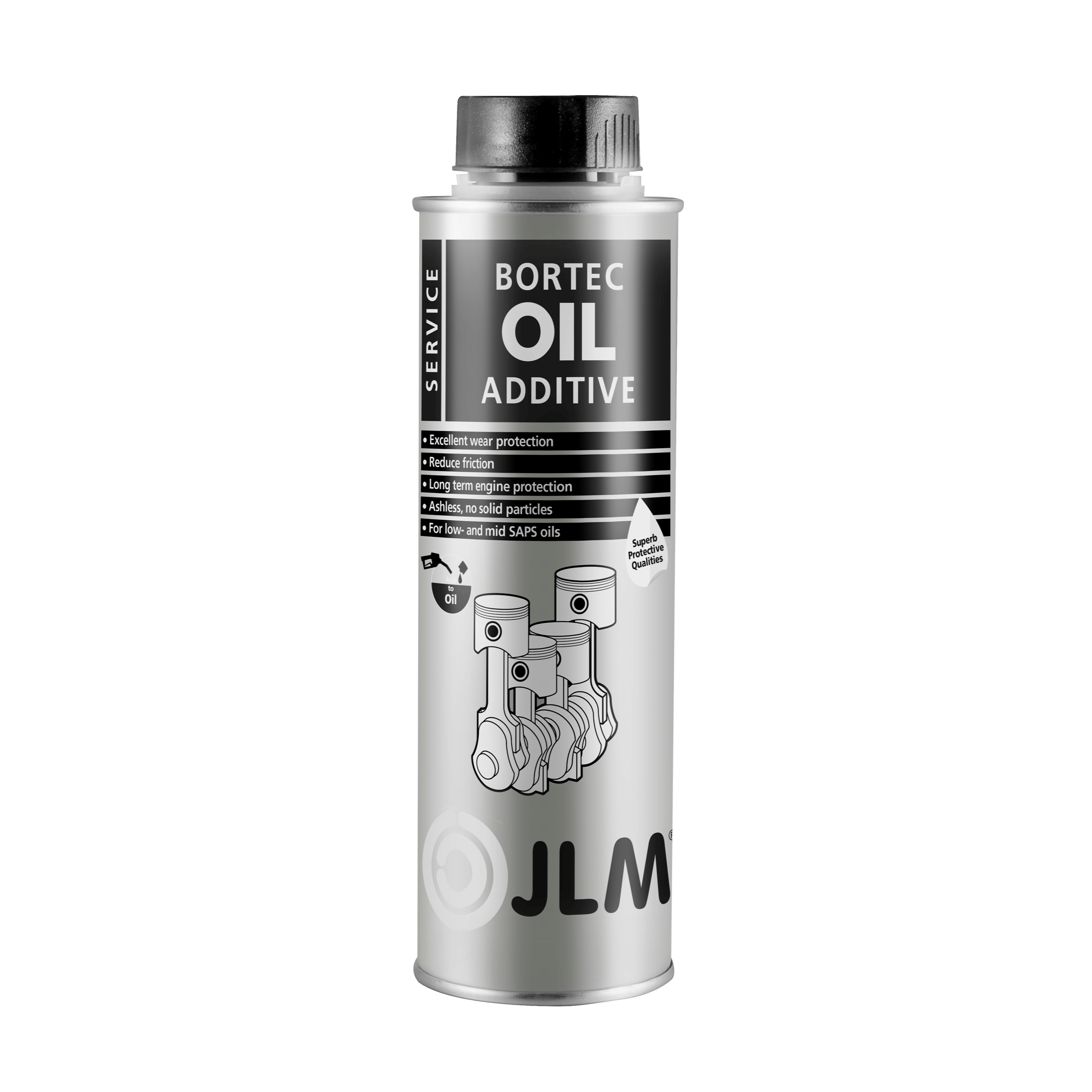 JLM Bortec Oil Additive – Engine Friction Reduction